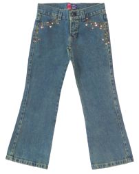 Jean nena con lentejuelas oxford cintura elastizada