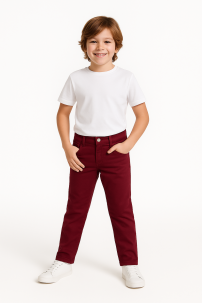 Pantalon Gabardina Con Cintura Elastizada