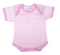 Body Manga Corta Cuello Americano Rayado