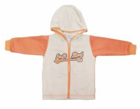Campera de Acetato Frizado Con Capucha 