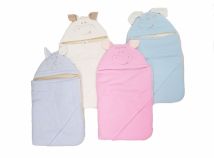 Portaenfant Polar Con Orejas y Cara de Vaca Bordada