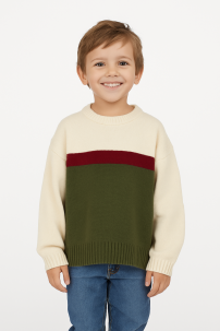 Pullover Sweater Tejido con Rayas