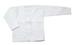 Saco Tejido Cashmilon Calado y Bordado Terminacion al Crochet
