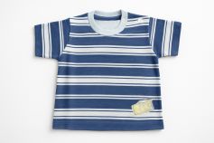 Remera Manga Corta Estampado Rayado