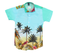 Camisa hawaiana Manga Corta Estampada 