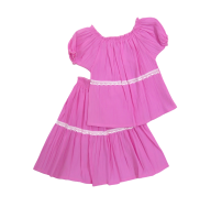 Conjunto Paisana Bambula Con Puntilla 
