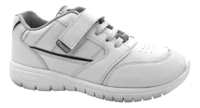 Zapatilla Colegial Cuerina con Elastico y Velcro