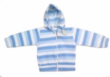 Campera Polar Rayada Con Capucha 