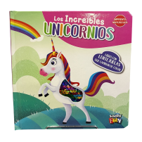 Libro Los Increíbles Unicornios - Tapa Dura - Con Lentejuelas Que Cambian De Color - Imprenta Mayúscula 