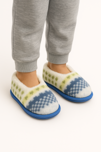 Pantuflas de Polar Estampado Con Corderito Adentro