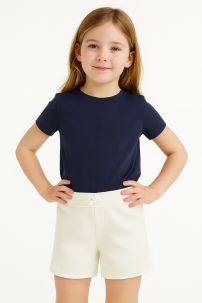 Short Algodon Rustico Con Cintura Regulable 