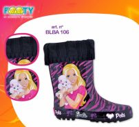 Bota de Lluvia con Puño Barbie Fucsia y negro cebra acebrada 