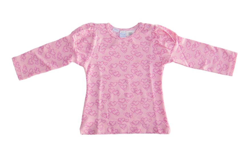 Remera Manga Corta Bebe con Brillo algodon modal