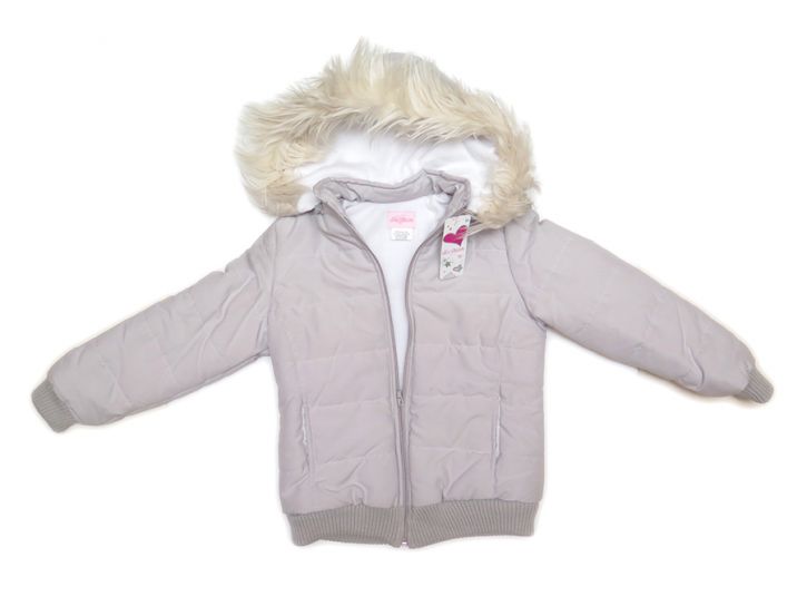 Campera con Capucha  con Piel y desmontable con cierre-