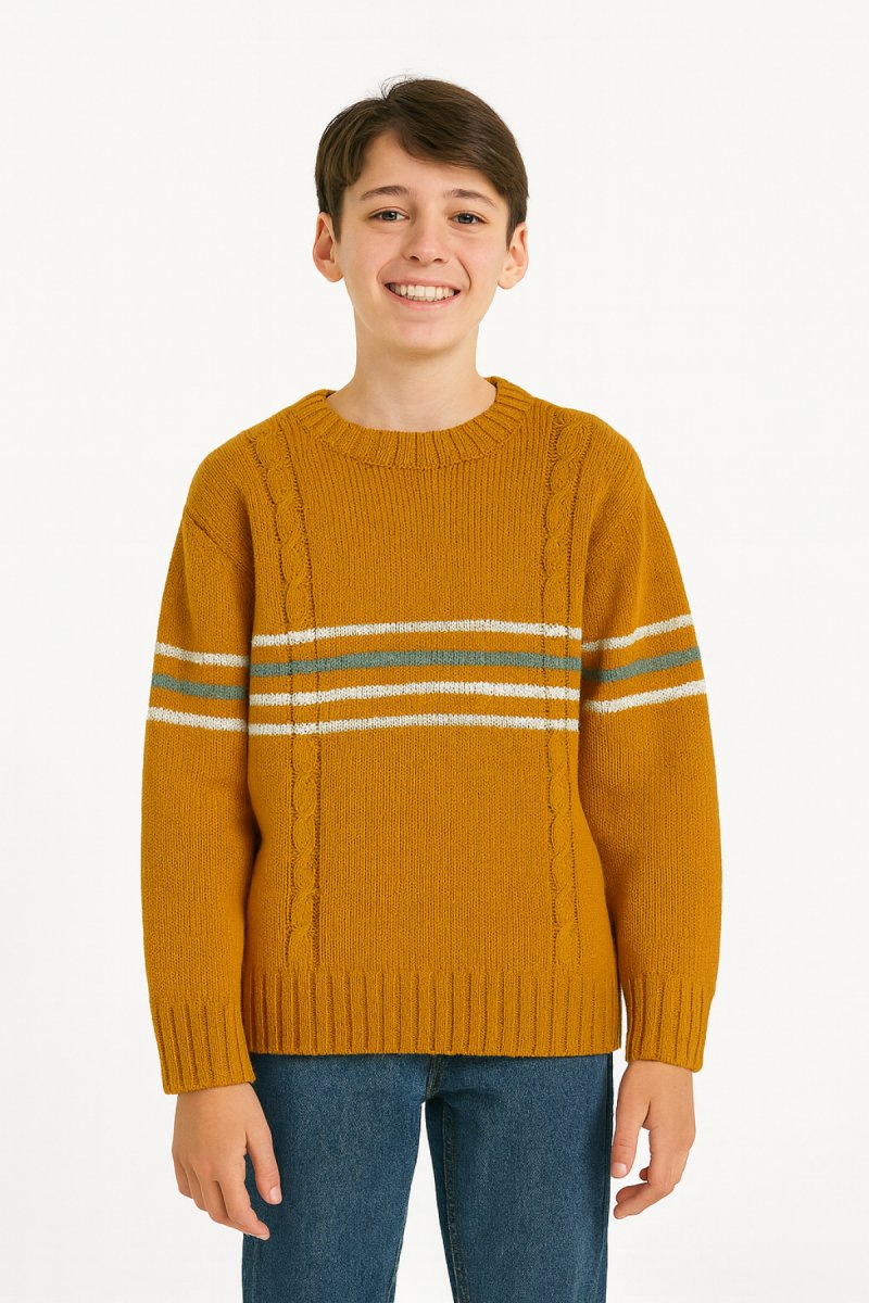 Pullover Sweater Tejido con Rayas