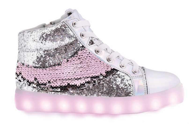 Zapatillas Botitas Plata Con Glitter OUTLET (Prende Solo Uno)