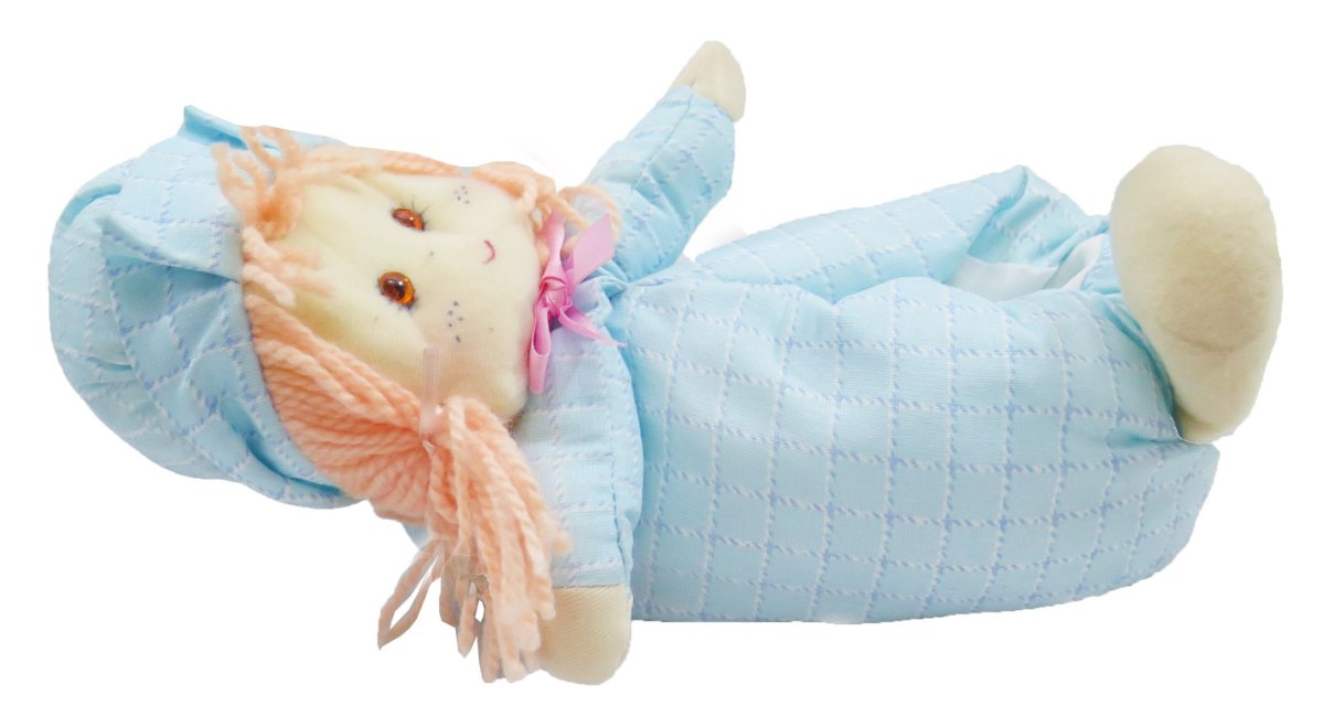 Pantufla muñeca a cuadritos
