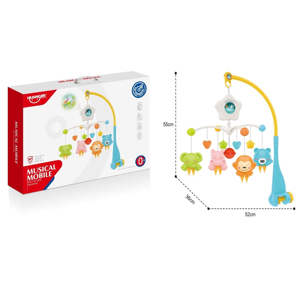 Movil musical con proyector para cuna
