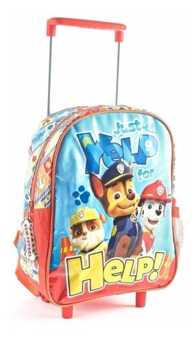 Mochila Con Carro Jardin Paw Patrol - 12 Pulgadas