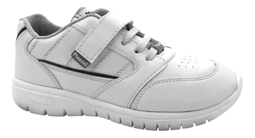 Zapatilla Colegial Cuerina con Elastico y Velcro