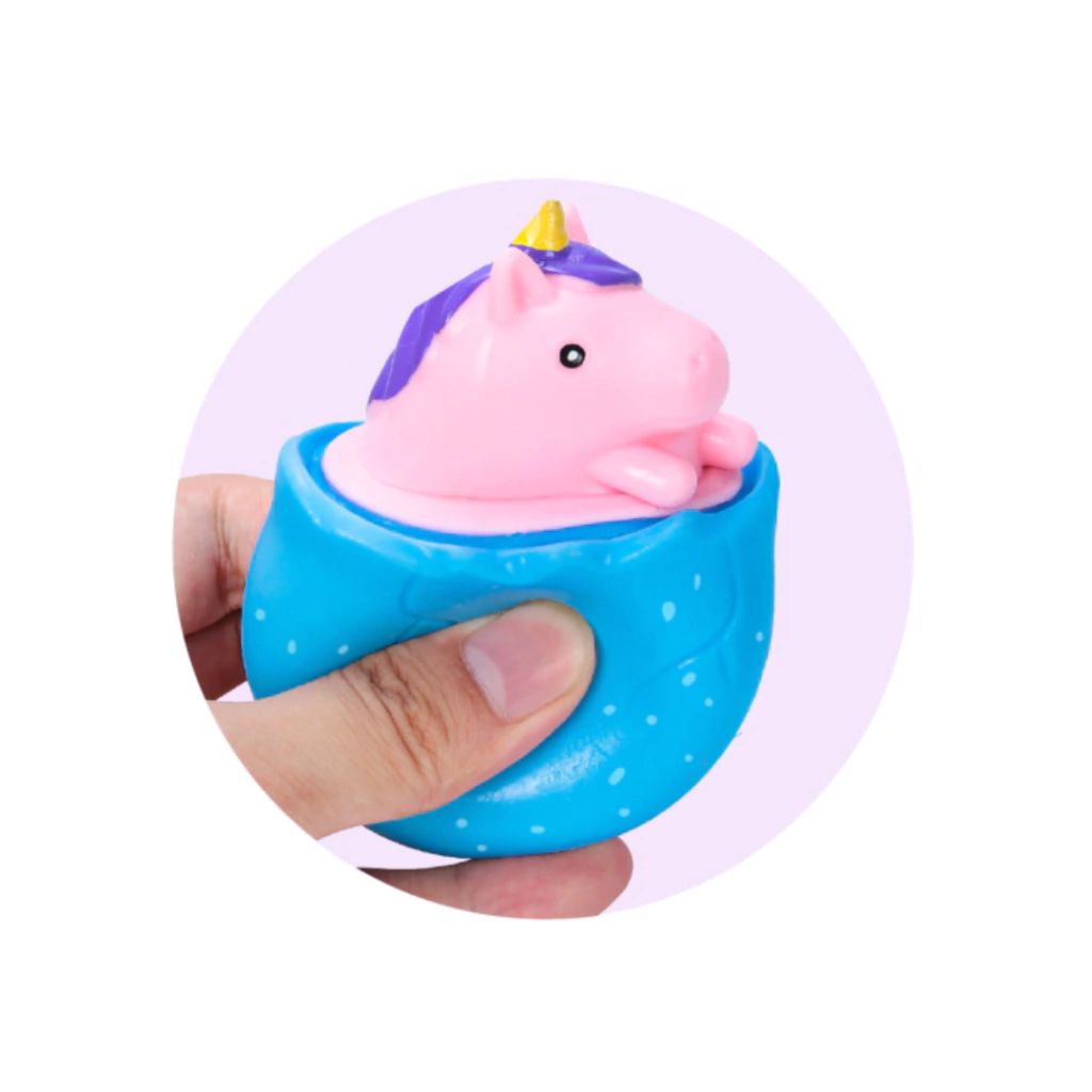 Shaky Friends - Unicornio Bebe - Al apretarlo sale el unicornio - Squisky Pop
