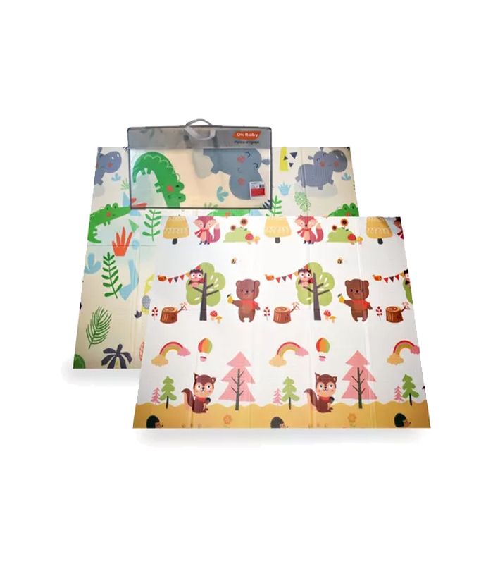 Alfombra Antigolpe Plegable Reversible Con Bolso Para Transportar