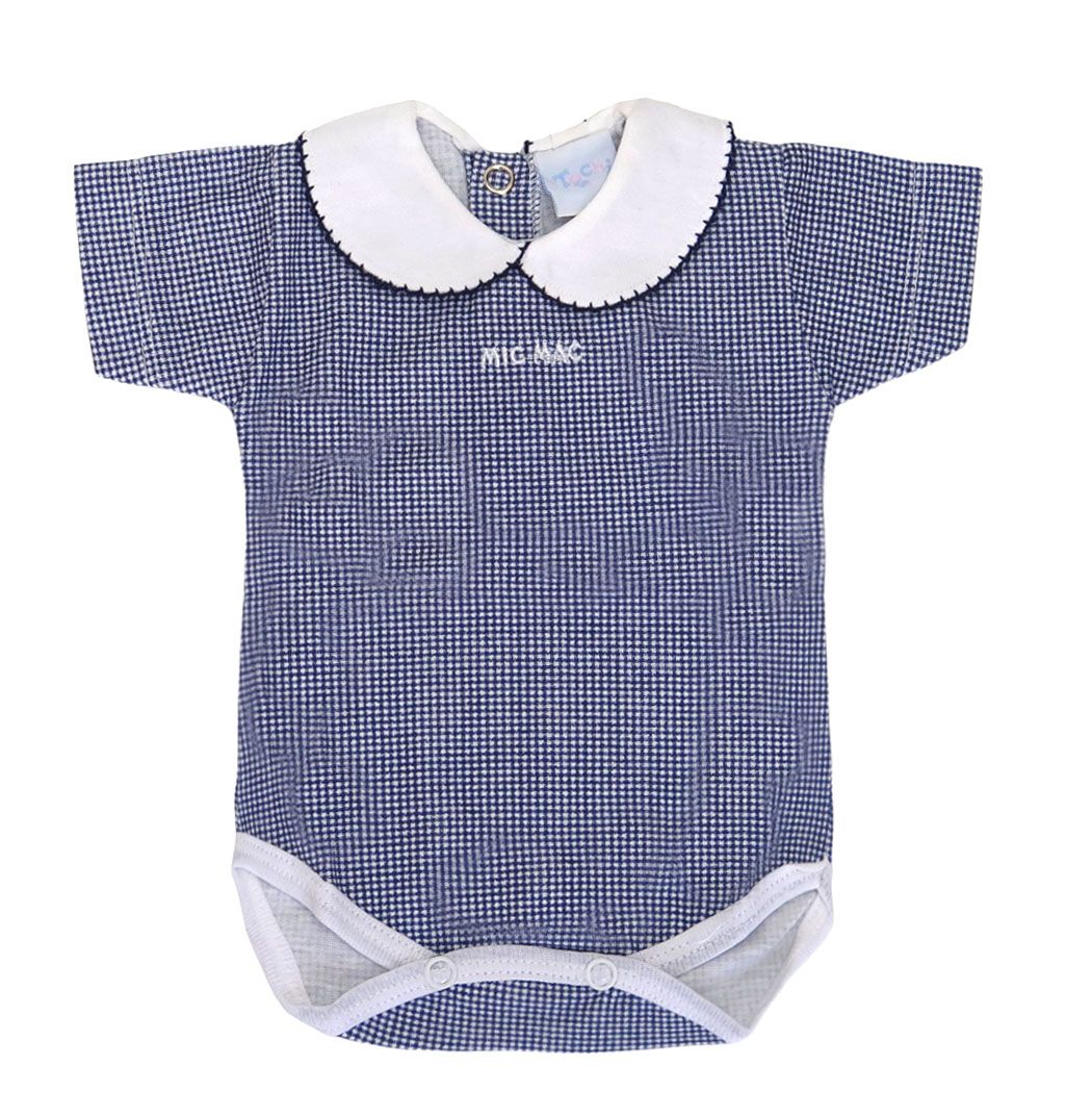 Body Manga Corta Cuadrille con Cuello Baby