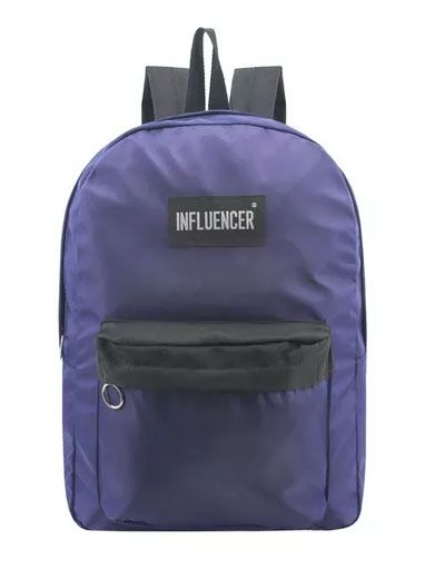 Mochila Espalda Escolar Influencer Con Bolsillo Frontal