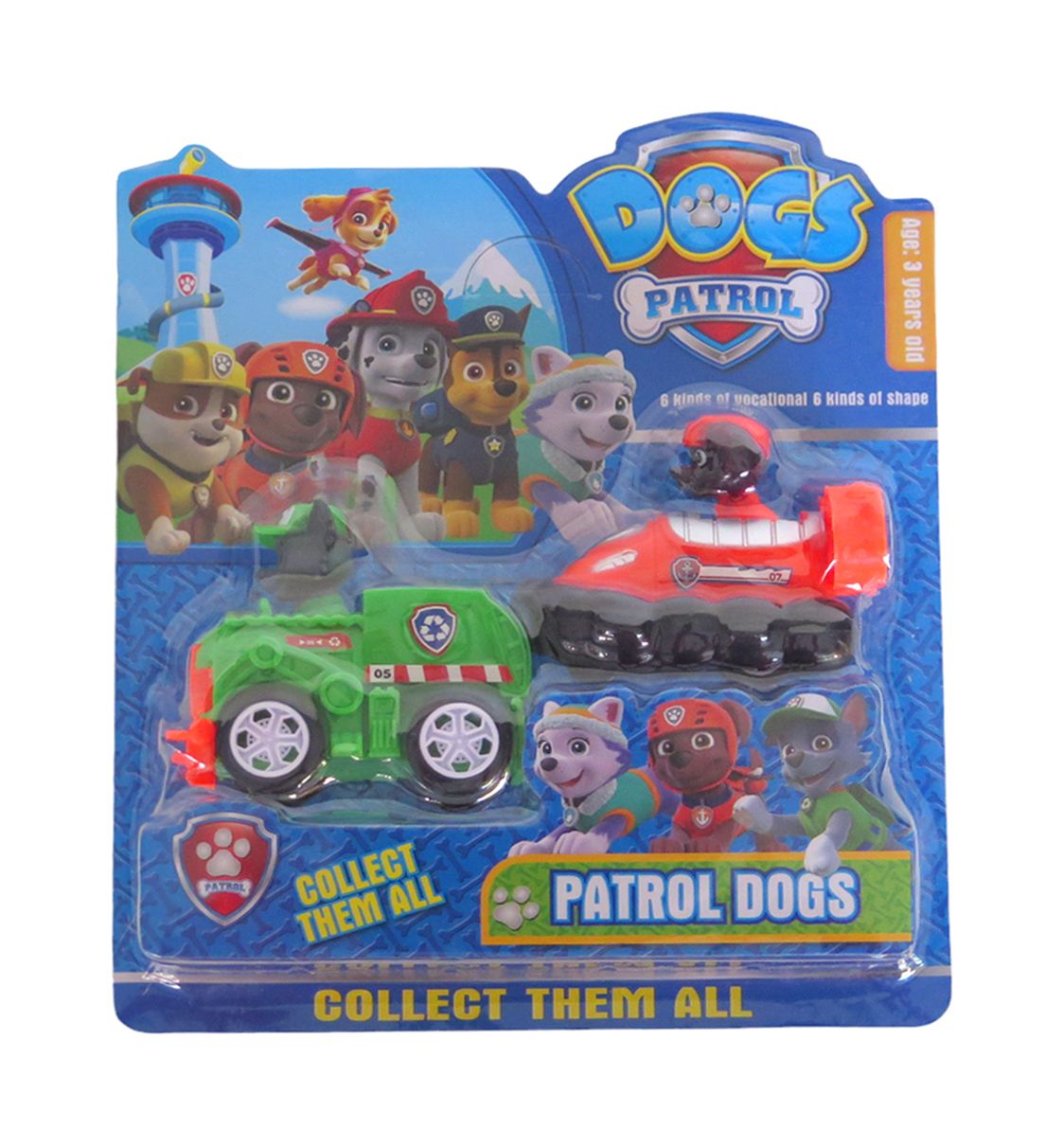 Figura Muñeco Paw Patrol Con Vehiculo A Fricion
