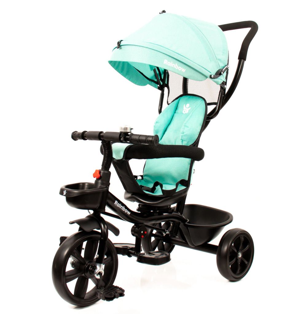 Triciclo Infantil Safir Plus Con Manija Direccional Y Capota