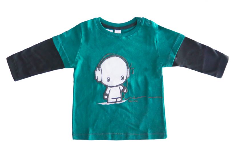Remera Jersey Trasha Manga larga estampada con relieve
