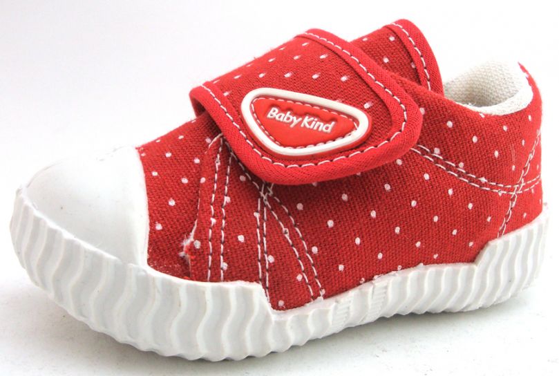 Zapatillas Con Velcro Estampado de Lunares