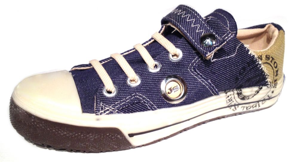 Zapatilla de Lona Simil Jean con Cordones fijos