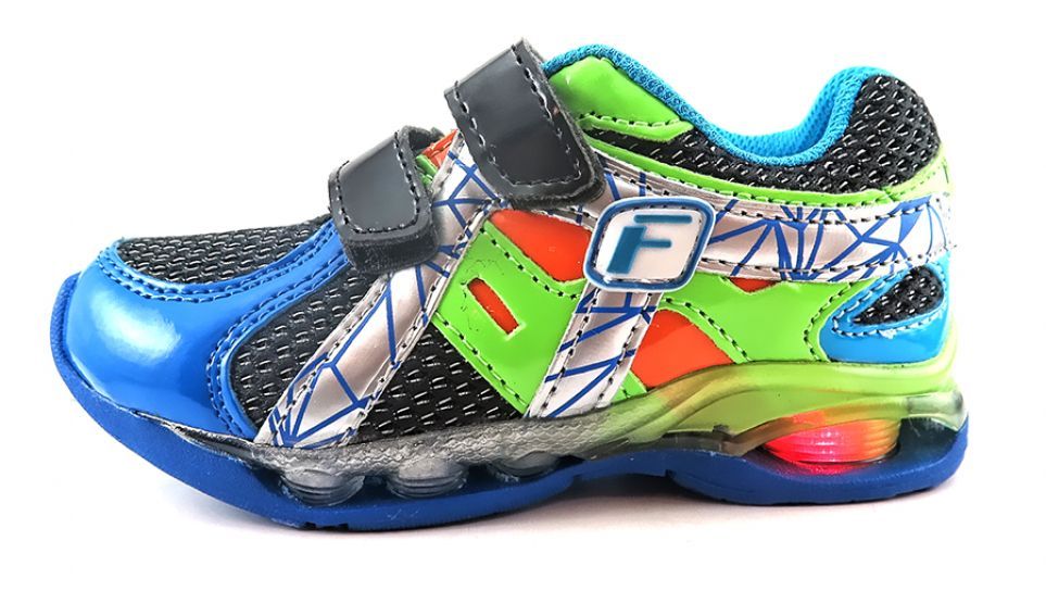 zapatilla de colores con velcro