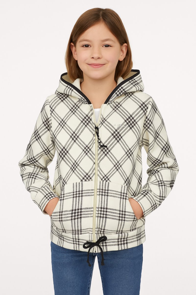 Campera de Algodon Frizado Con Capucha Estampado