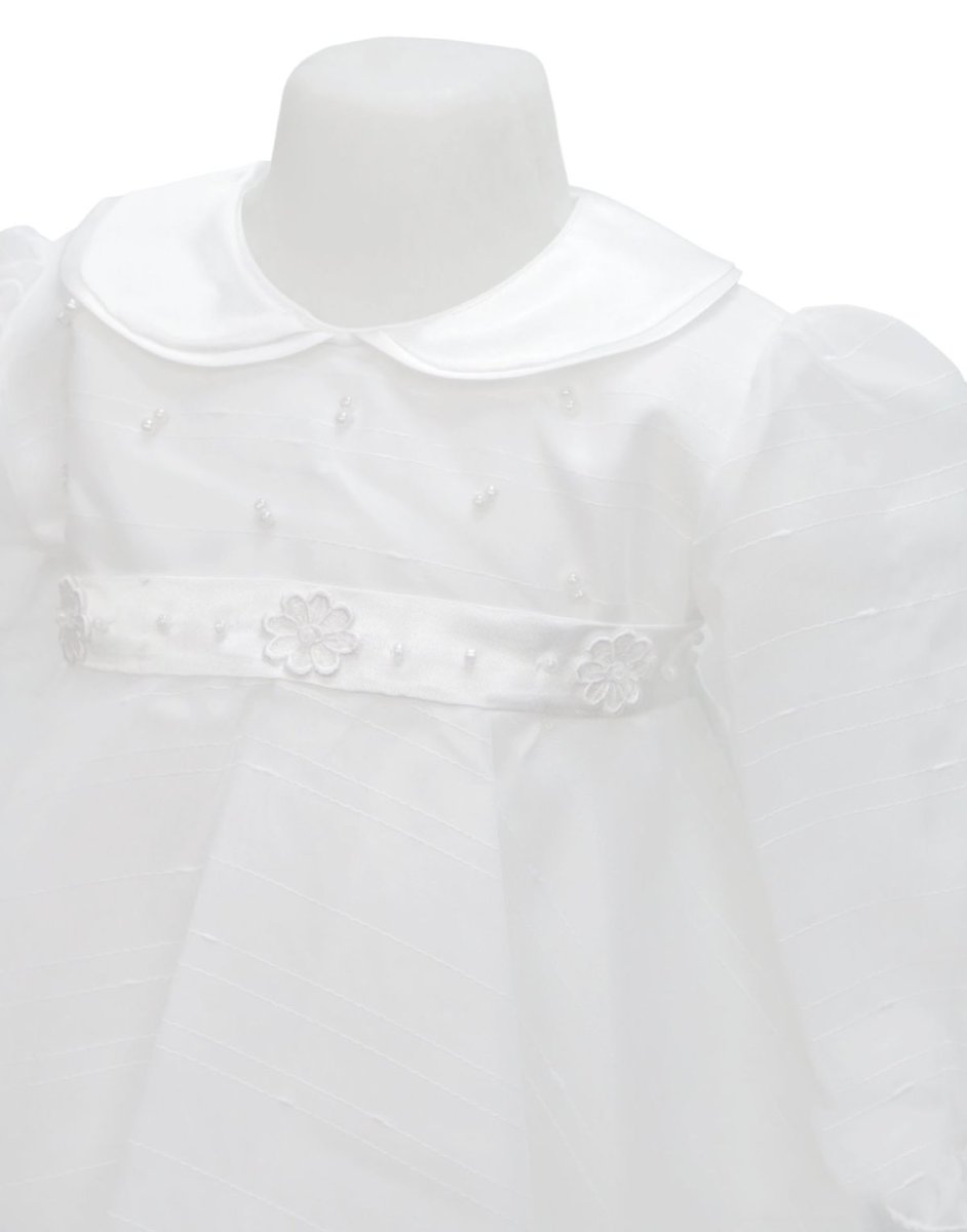 Vestido Bautismo con bolero manga larga