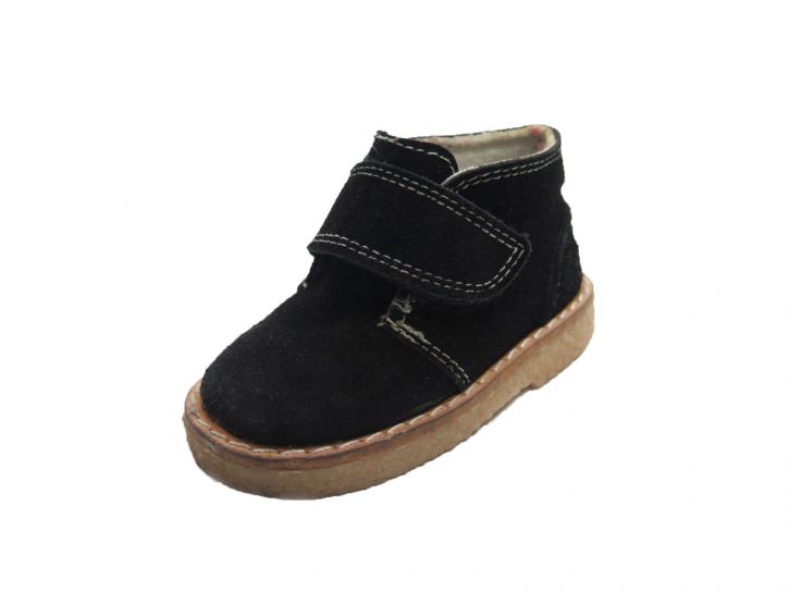 Bota de Gamuza y Velcro Suela de Goma