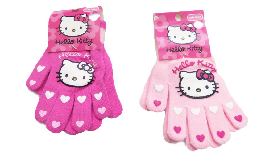 Guante Personaje Tejido Estampado de Hello Kitty con Estrellas