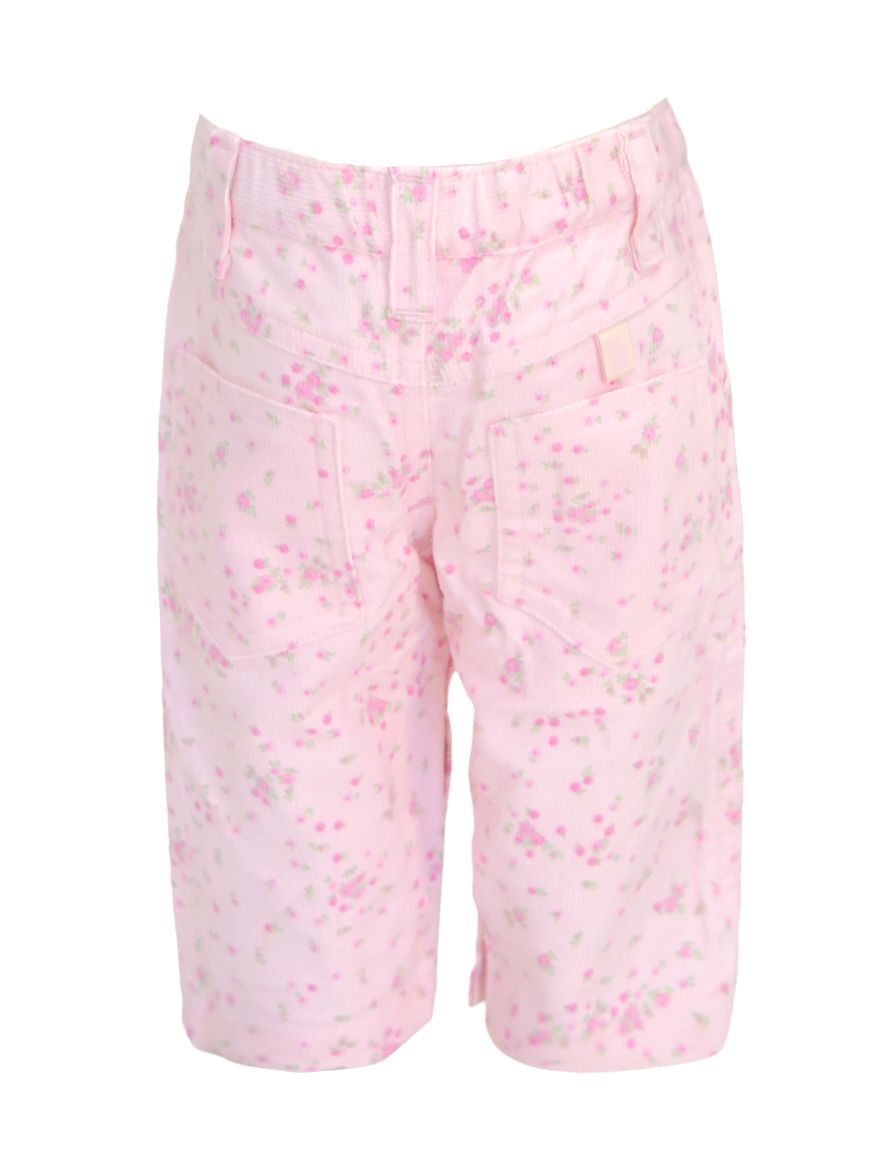 Pantalon de Corderoy con Elastico en cintura Estampado Florcitas  Pañalero