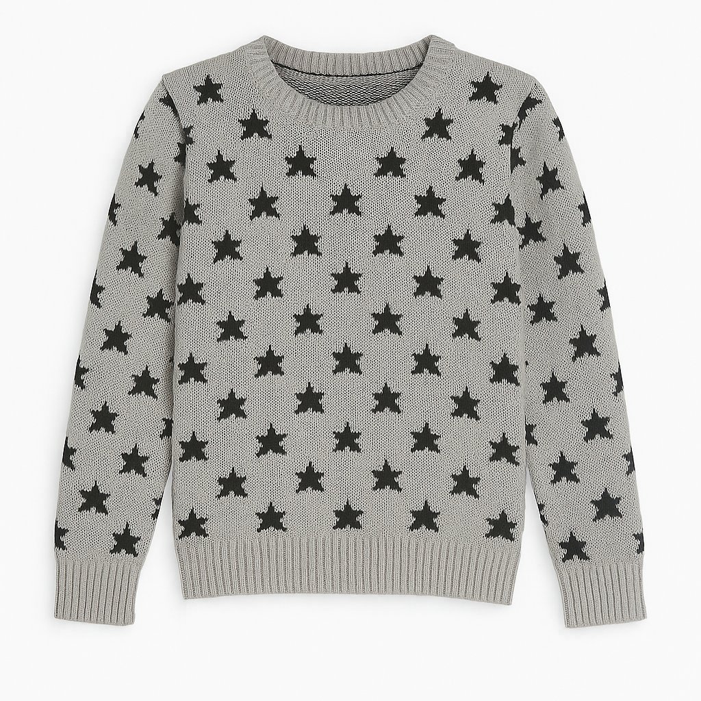 Pullover Sweater Tejido con Estrellas