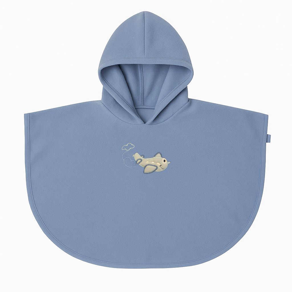 Poncho de Polar Aplique de Avion