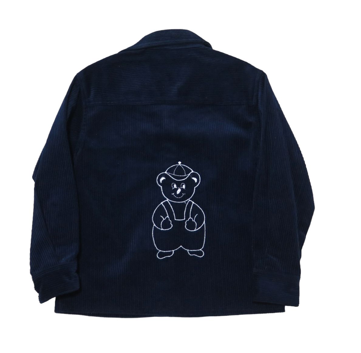 Campera de Corderoy con Botones Bordado Oso en la Espalda