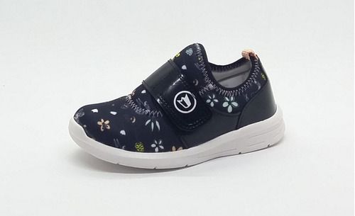 Zapatilla Lycra Y Algodon Deportiva Estampada Velcro