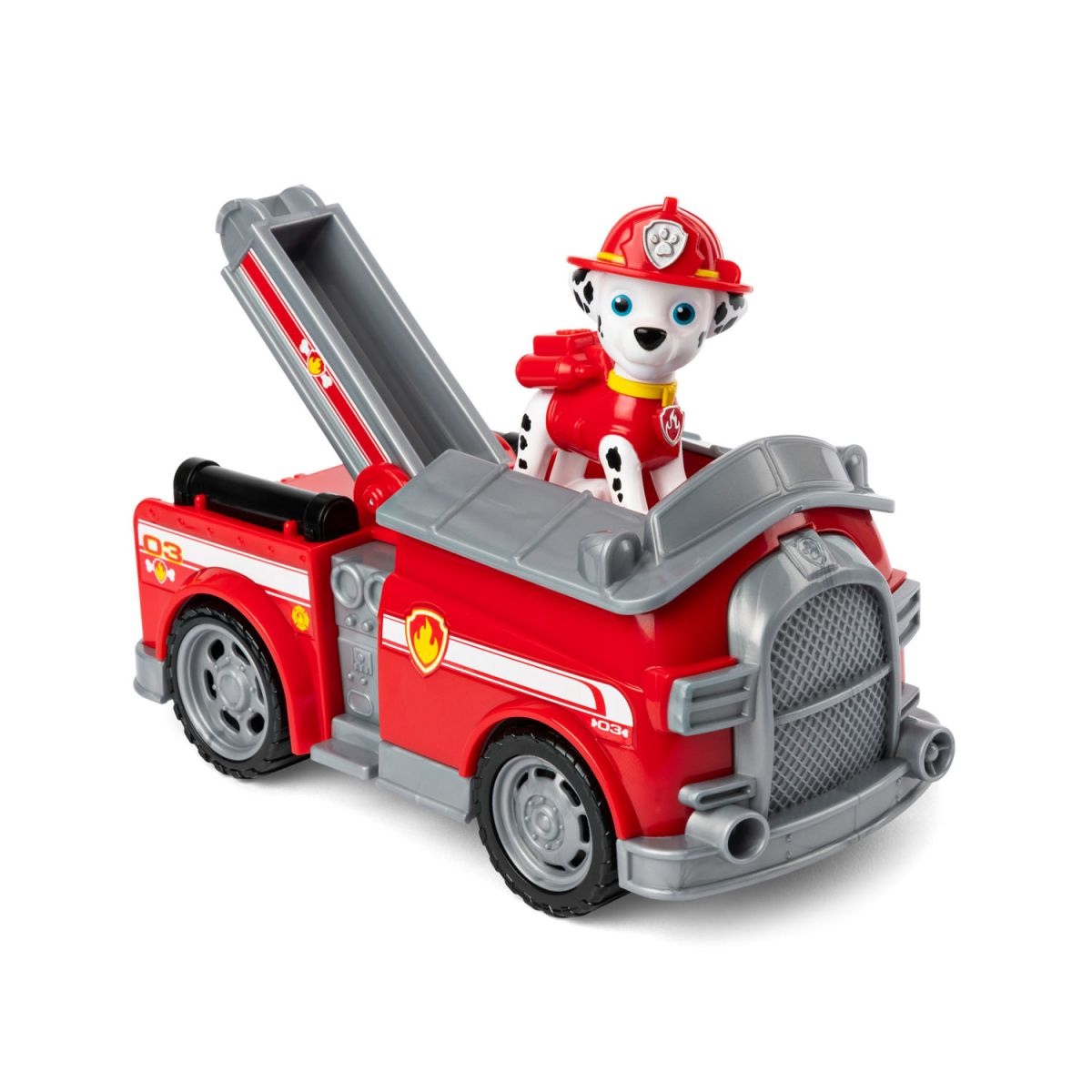 Paw Patrol Muñeco Marshall Con Vehiculo Camion De Bombero - Figura