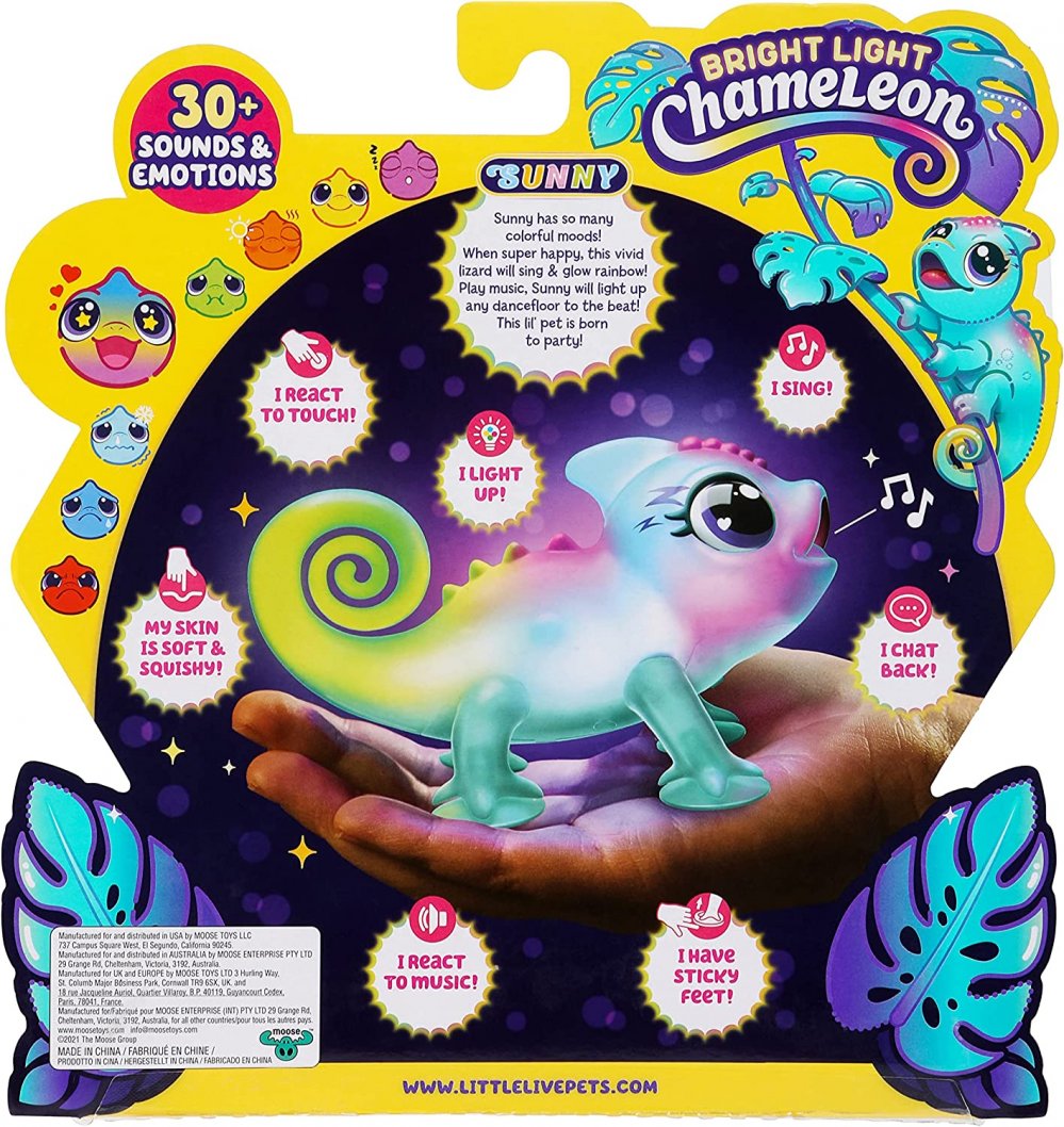 Camaleon Interactivo Con Luz Y Sonido - Little Live Pets