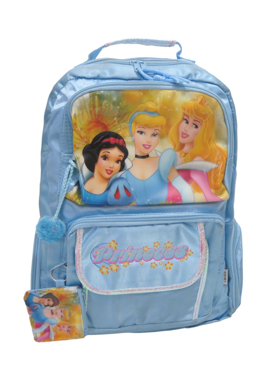 Mochila Princesa Espalda Princesas con bolsillos al frente y monedero