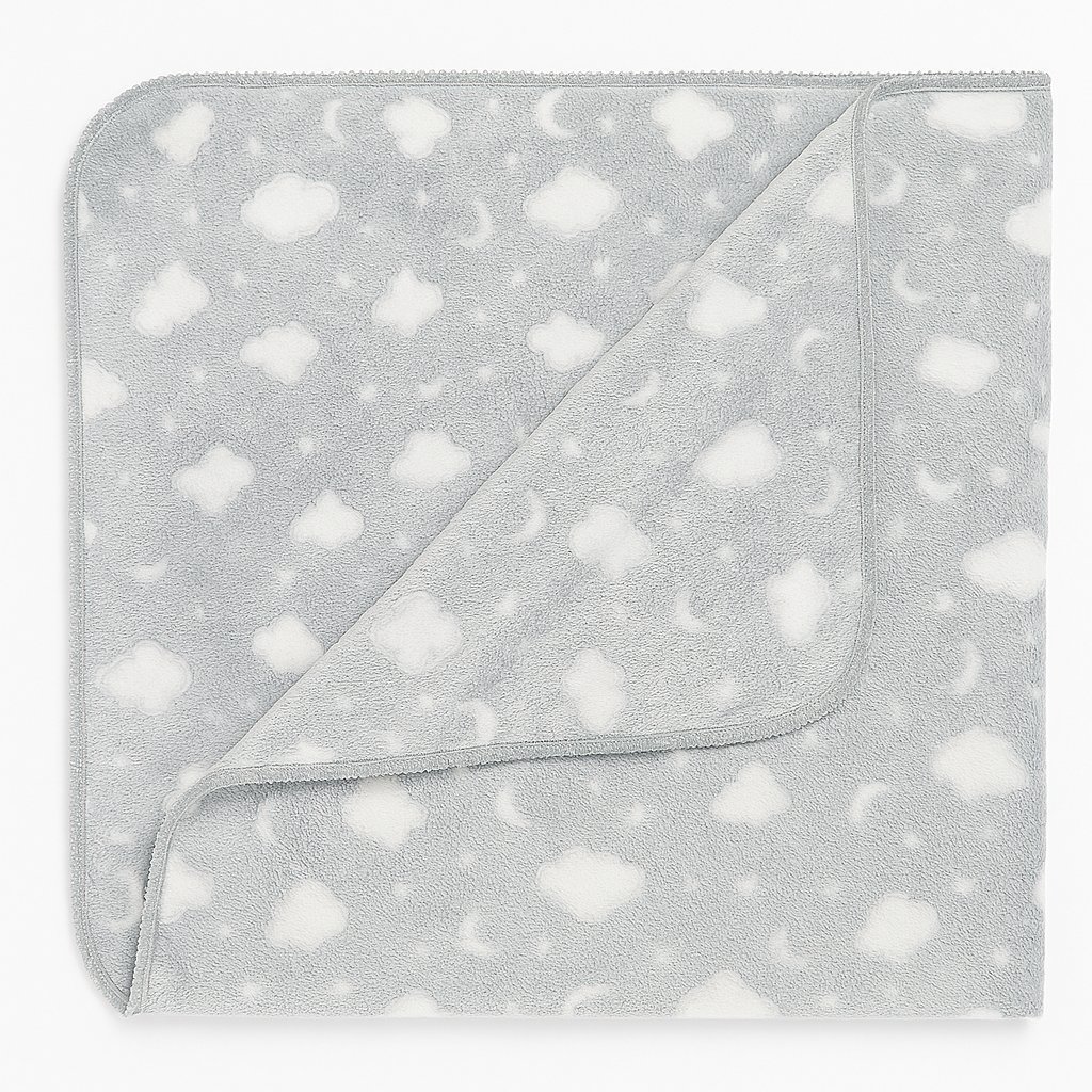 Manta Piel Con Relieve Y Picot Estampada