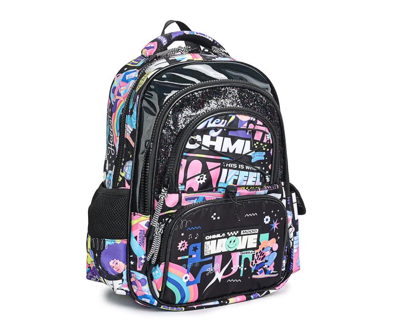 Mochila De Espalda Trama Niveles Rainbow - Festival C2 Black - 16 Pulgadas