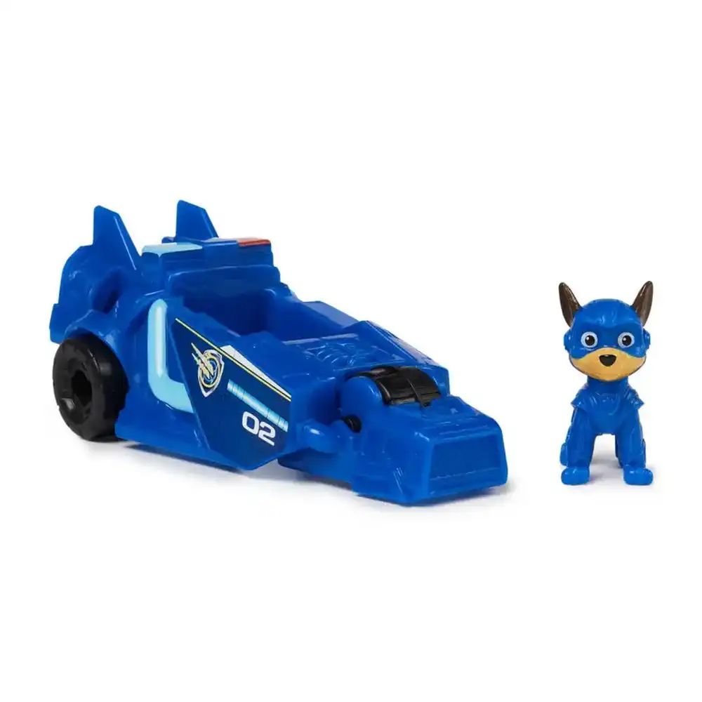 Paw Patrol Mini Vehiculo + Figura - Chase Mini Cruiser - The Mighty Movie