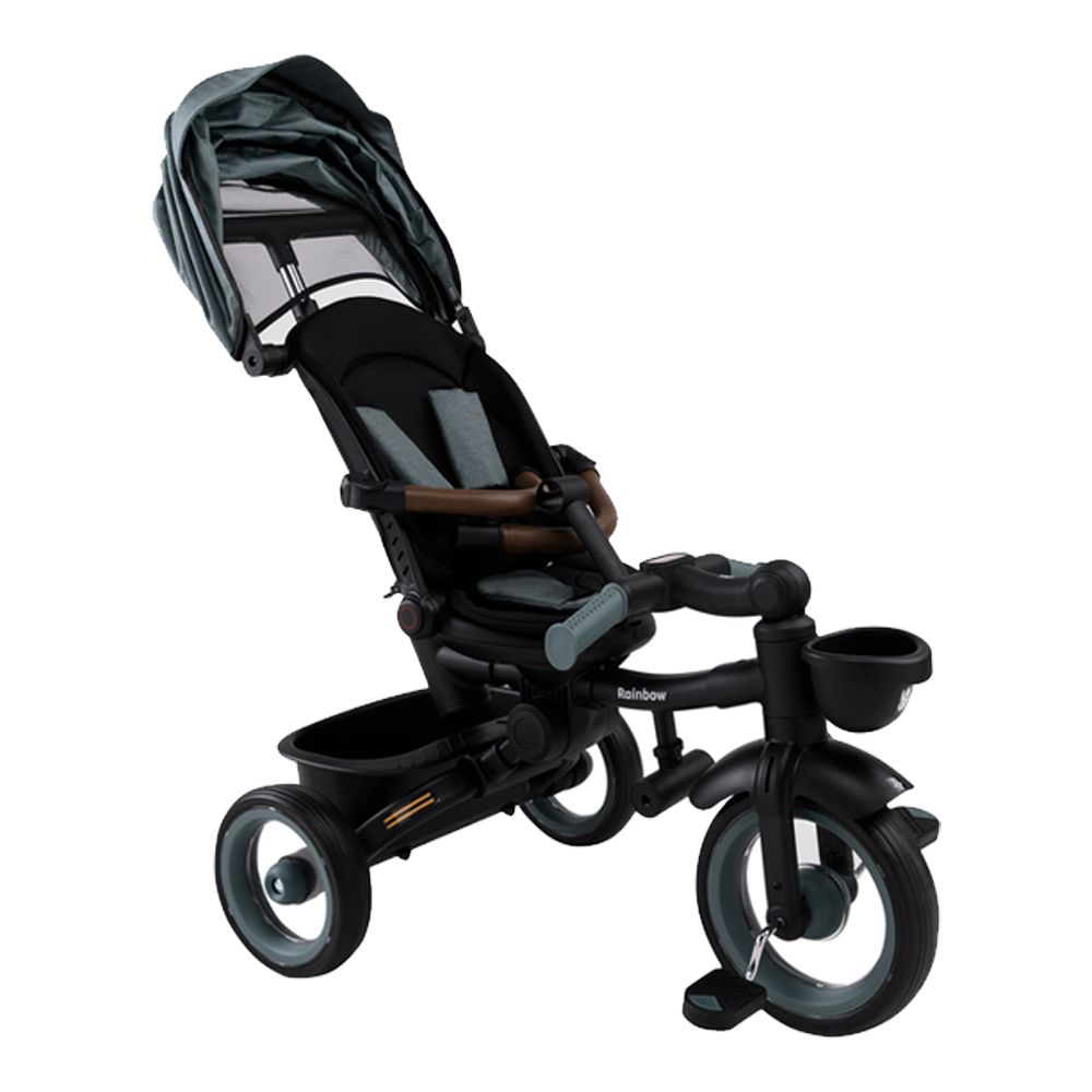 Triciclo Infantil Aurelio Plegable Reclinable Y Giratorio Con Capota Y Barra Direccional
